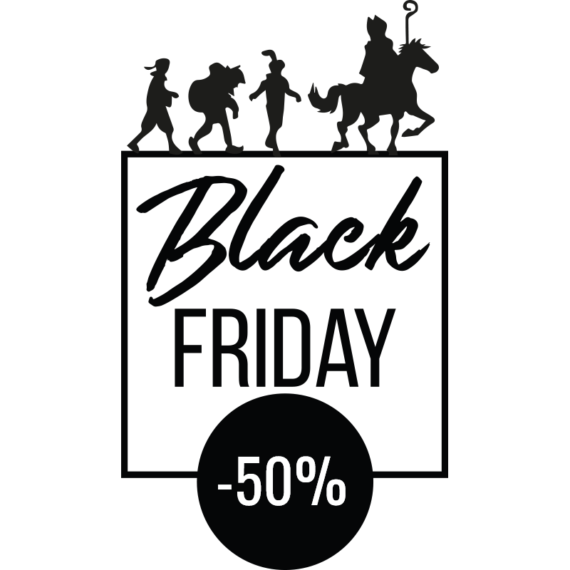korting cadeau black friday sticker - TenStickers