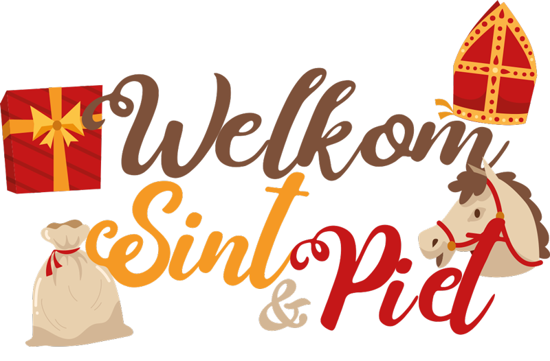 welkom sint & piet sinterklaas sticker - TenStickers