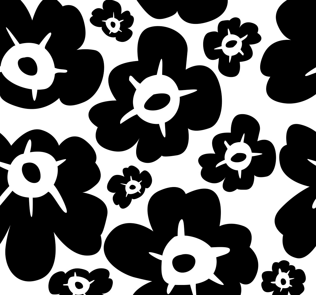 black poppy flower wall sticker - TenStickers