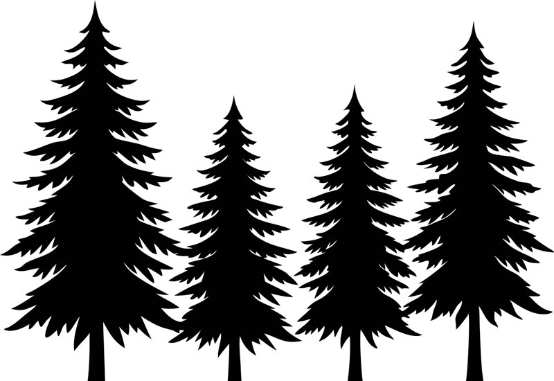 Lumiset kuuset joulutarroja näyteikkunaan - Tenstickers