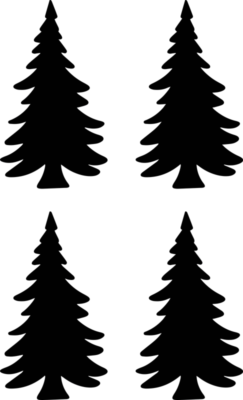 Adesivo murale rugby branco di alberi - TenStickers