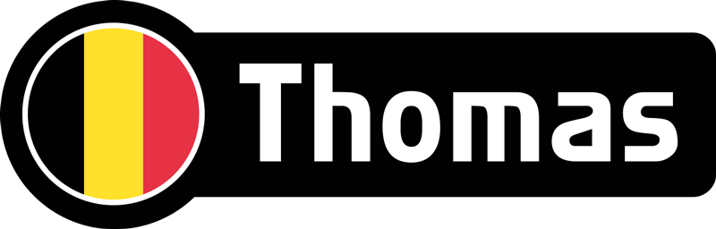 Sticker vélo drapeau avec nom en gras - TenStickers