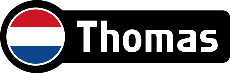 Vlag met vette  fiets naamsticker - TenStickers