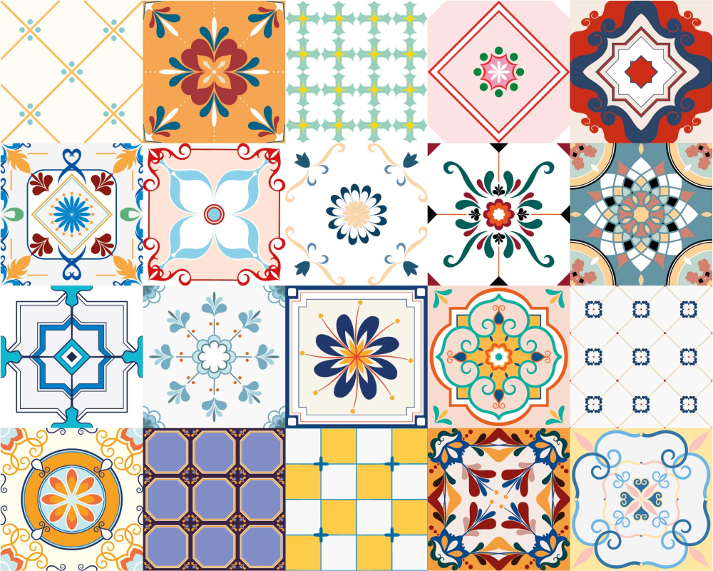 가구 스티커 포르투갈 타일 - TenStickers
