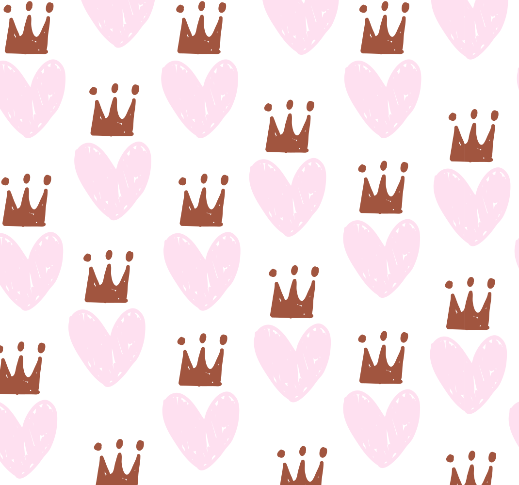 crowns and hearts furniture sticker - TenStickers