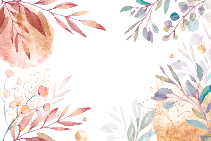 가구 스티커 수채화 잎사귀 - TenStickers