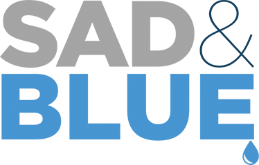 Szomorú és kék falmatrica - TenStickers