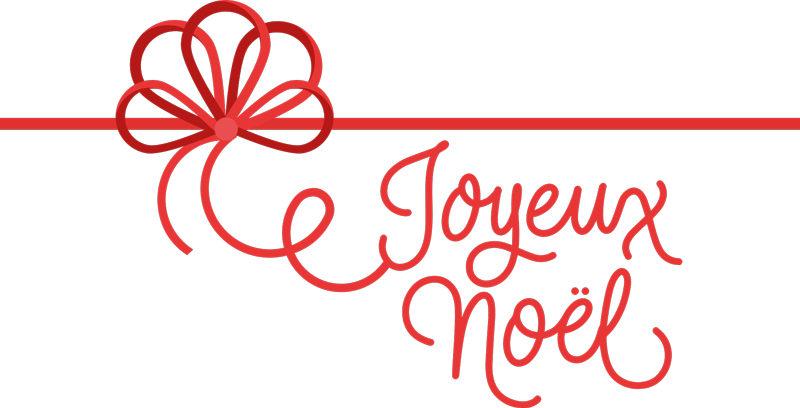 Sticker vitrine noeud cadeau joyeux noël - TenStickers
