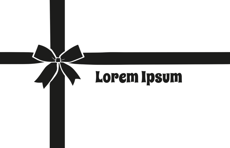 personalized gift ribbon shop window sticker - TenStickers