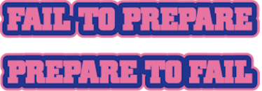 Tenstickers Muursticker Prepare To Fail tenstickers kopen in de aanbieding