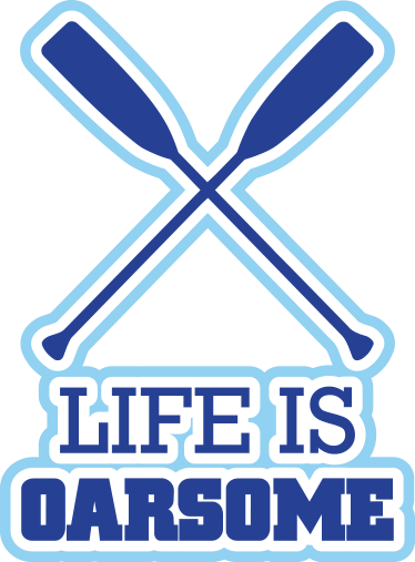 Tenstickers Muursticker Life Is Oarsome tenstickers kopen in de aanbieding