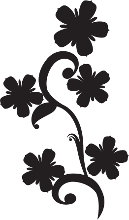 Elegant flower  bike sticker - TenStickers