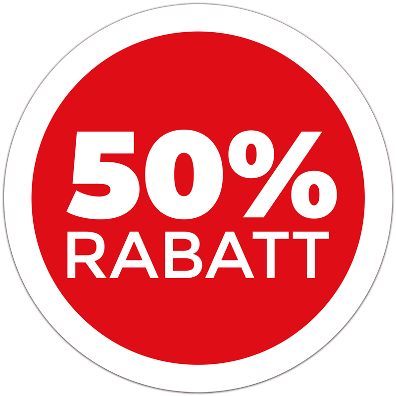 Anpassningsbar röd rund rabattklistermärke - Tenstickers