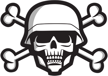 Skull Military Sticker - TenStickers