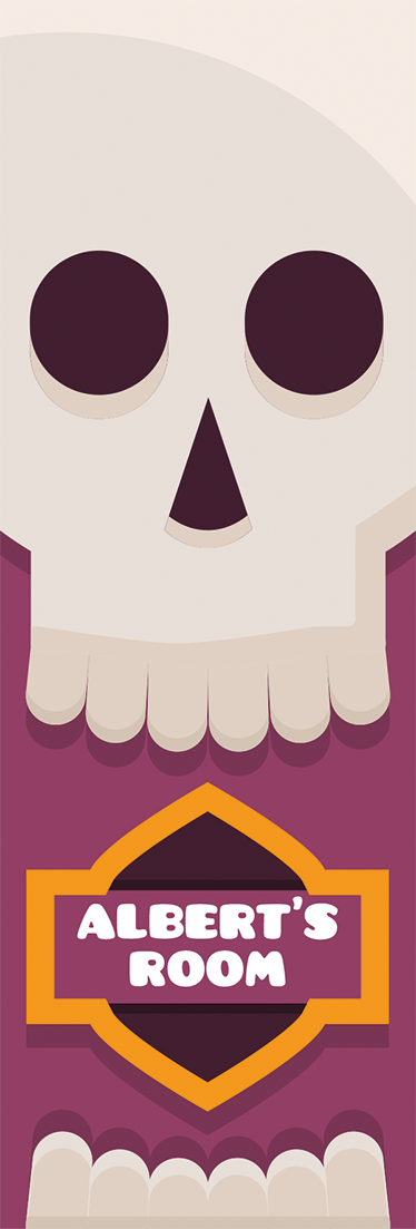 Customisable Skull Sticker for Doors - TenStickers