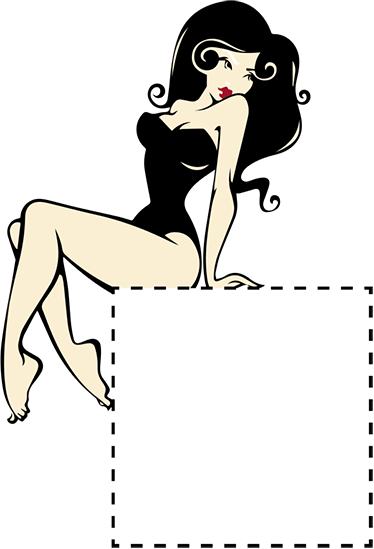 Adesivo murale interruttore Sexy Pinup - TenStickers