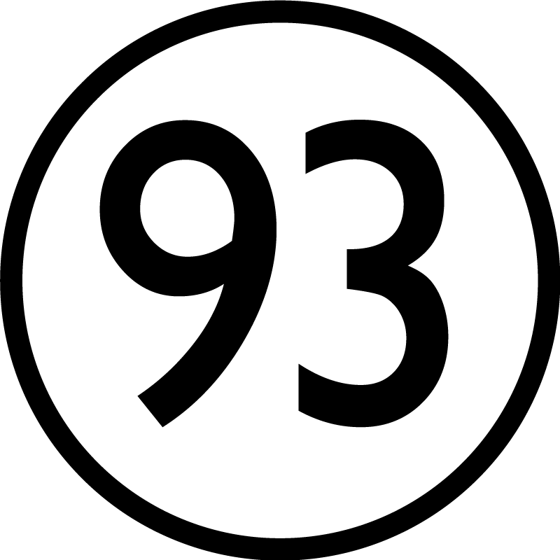 Rounded classic number motorcycle sticker - TenStickers