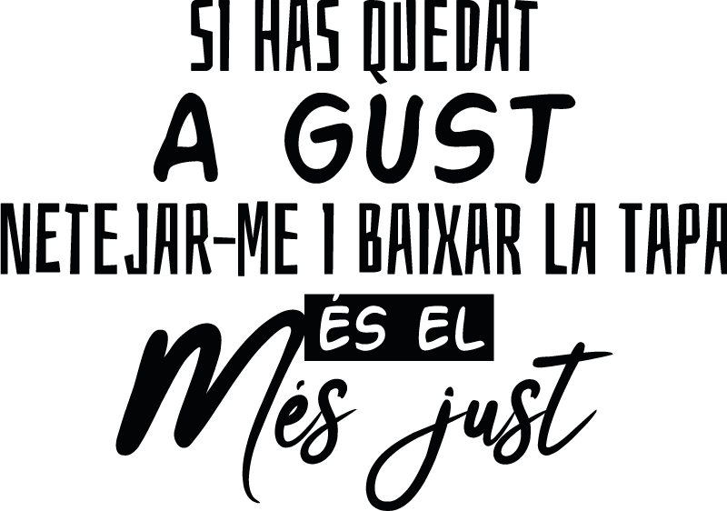 Vinilo para baño baixar la tapa - TenVinilo