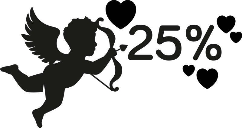 情人节贴纸 小天使折扣 - TenStickers