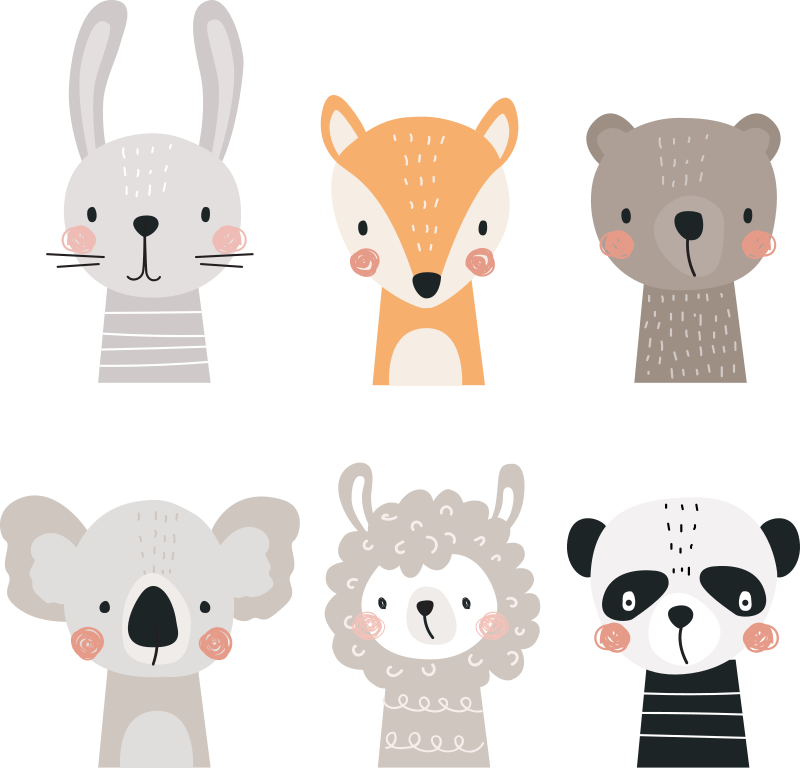 贴纸  墙贴 斯堪的纳维亚动物包 - TenStickers