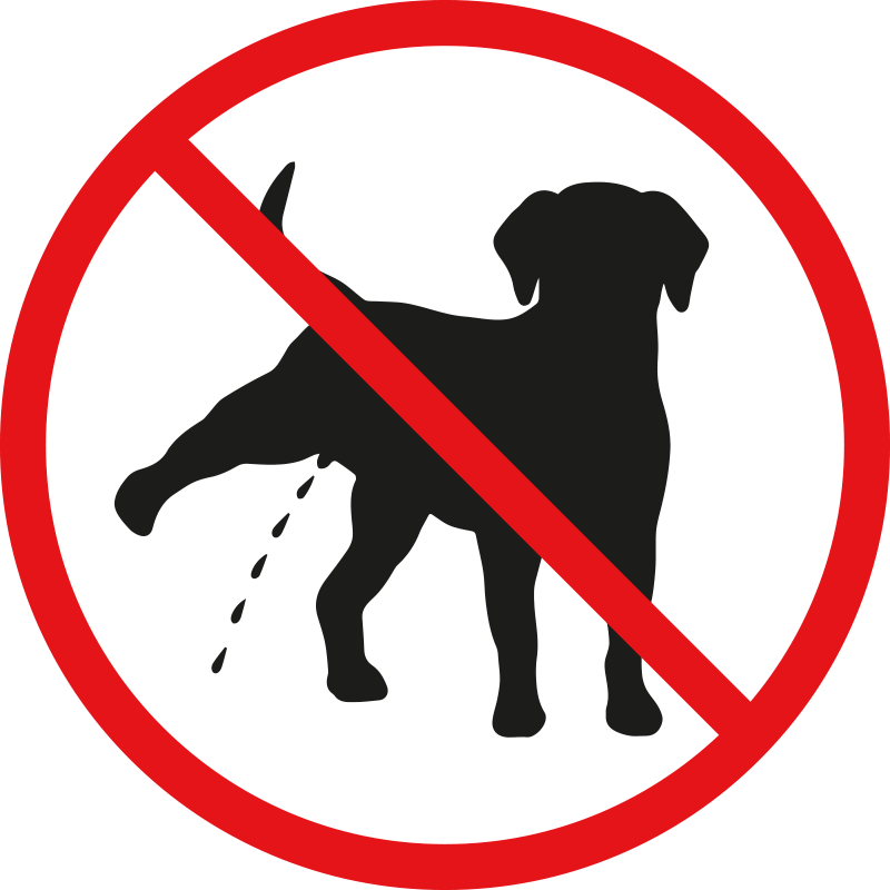 Dog no peeing warning vinyl sign - TenStickers