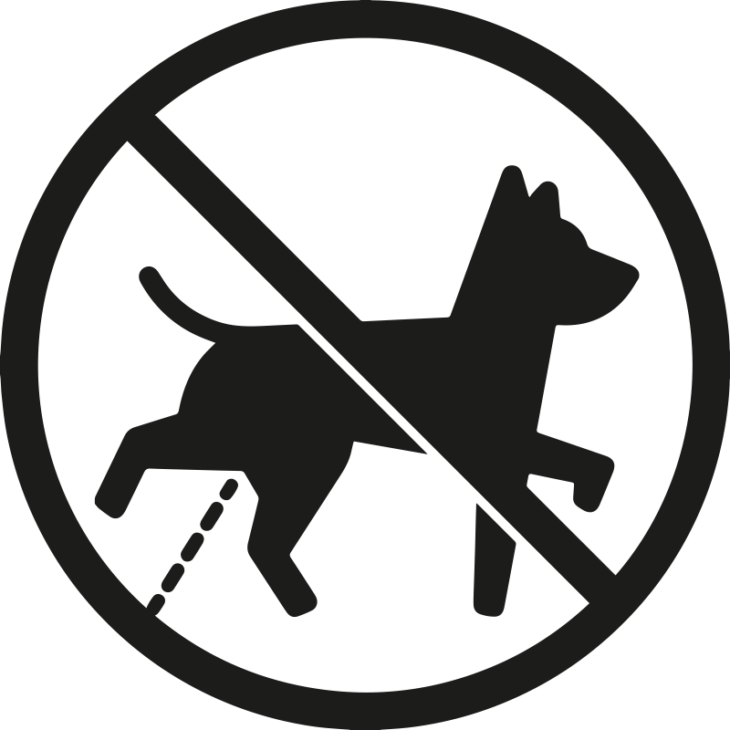 Señales adhesivas perro orinando - TenVinilo