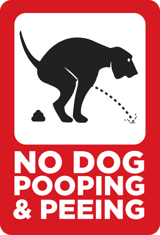 标志贴纸 没有便便或尿尿 - TenStickers