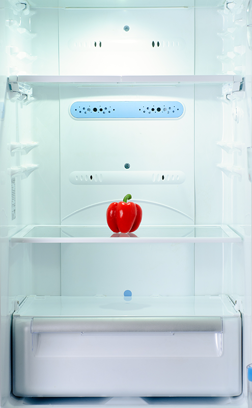 empty shelves fridge sticker - TenStickers