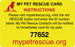Card pet rescue vinyl sign - TenStickers