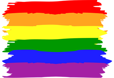 dennenboom Maak het zwaar semester Sticker verf regenboog vlag Gay - TenStickers