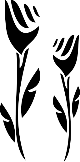 Two Abstract Roses Wall Sticker - TenStickers