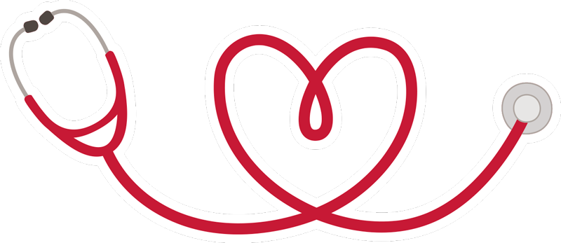 汽车贴纸 听诊器心脏 - TenStickers