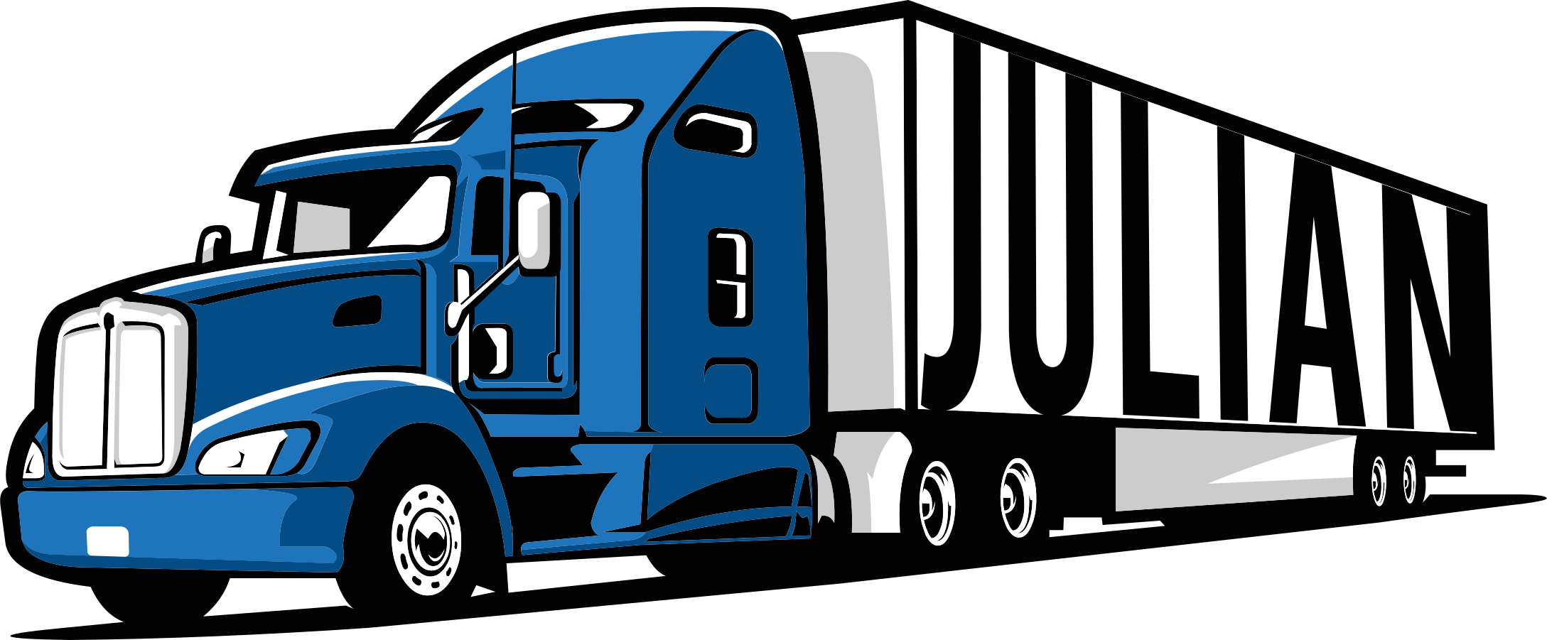 墙面贴纸 个性化蓝色卡车 - TenStickers