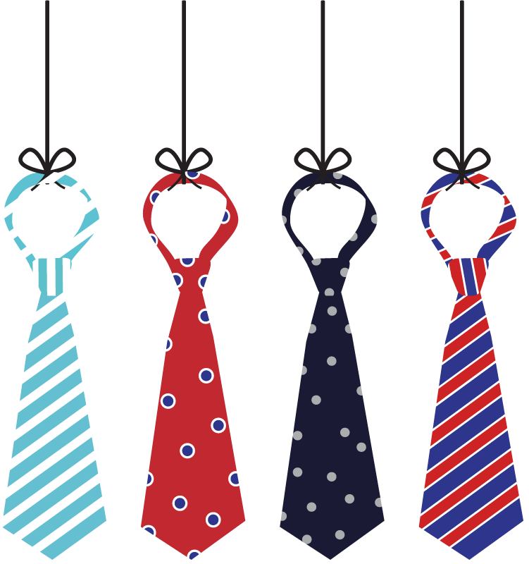 Αυτοκόλλητο για βιτρίνες κρέμονται γραβάτες - TenStickers