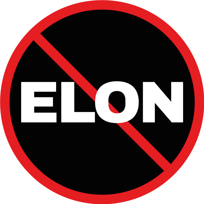 "No Elon" car sticker - TenStickers