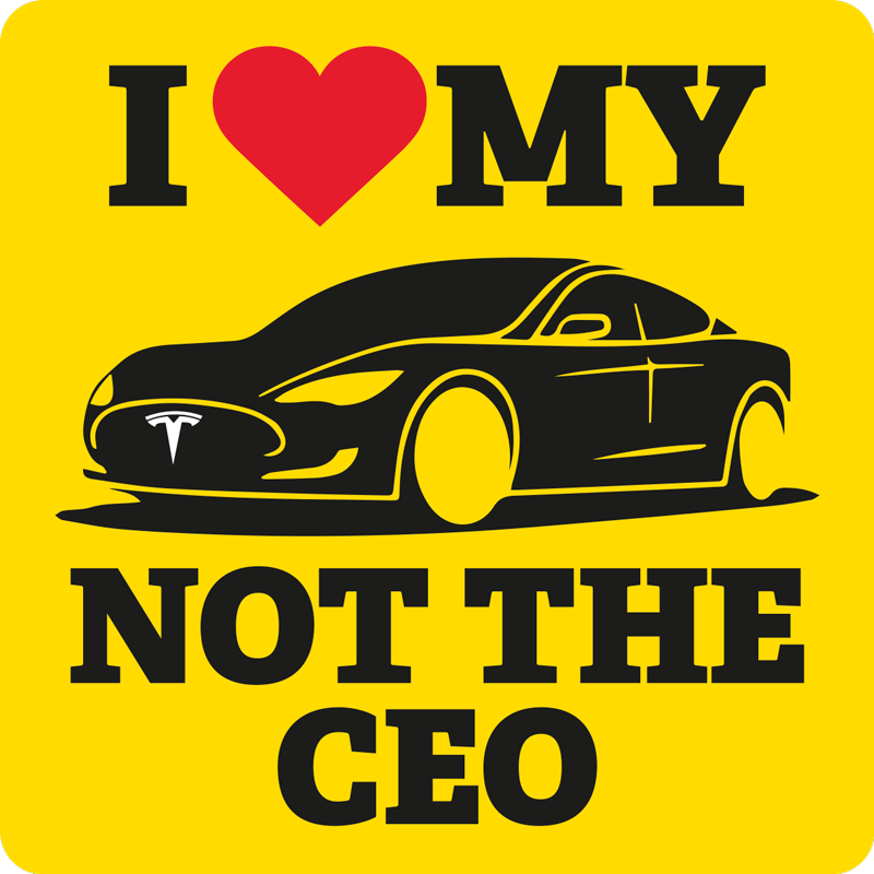 汽车贴纸 tesla elon musk - TenStickers