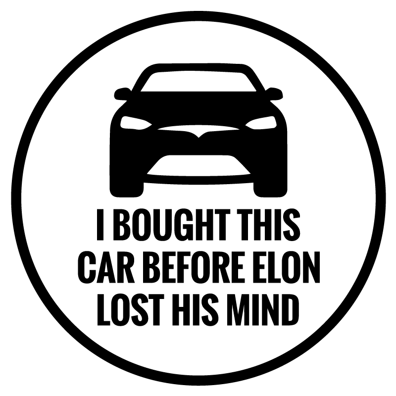 Vehicle sticker Tesla humour - TenStickers