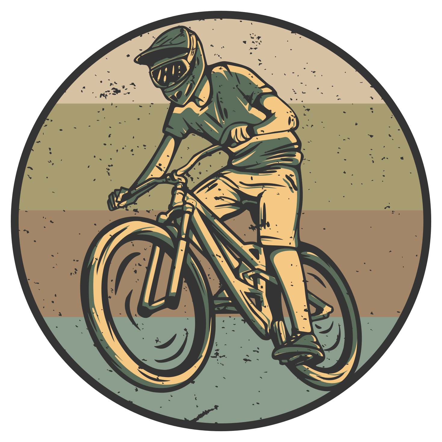 자전거 스티커 빈티지 룩 - TenStickers