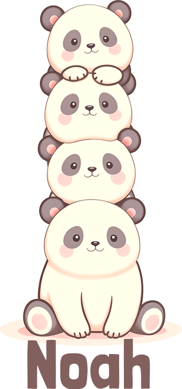 Baby pandas furniture sticker - TenStickers