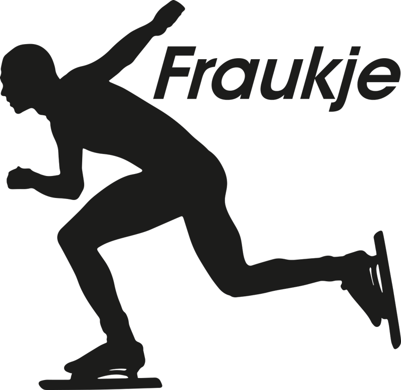 Adesivo sport pattinatore sul ghiaccio con nome - TenStickers