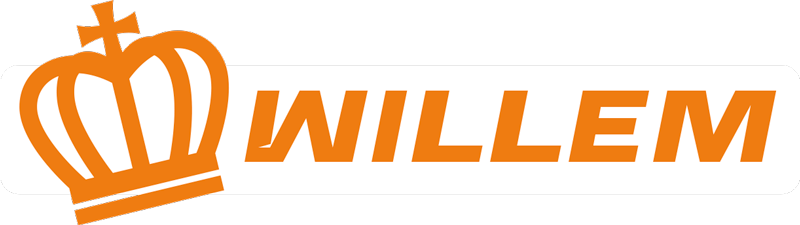 Oranje kroon met naam fiets sticker - TenStickers