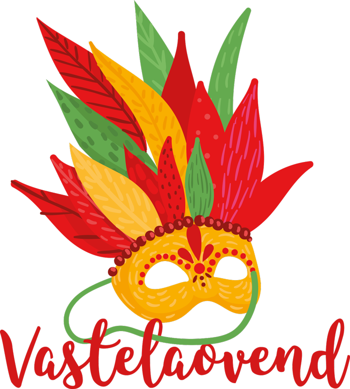 vastelaovend masker feestdagen sticker - TenStickers