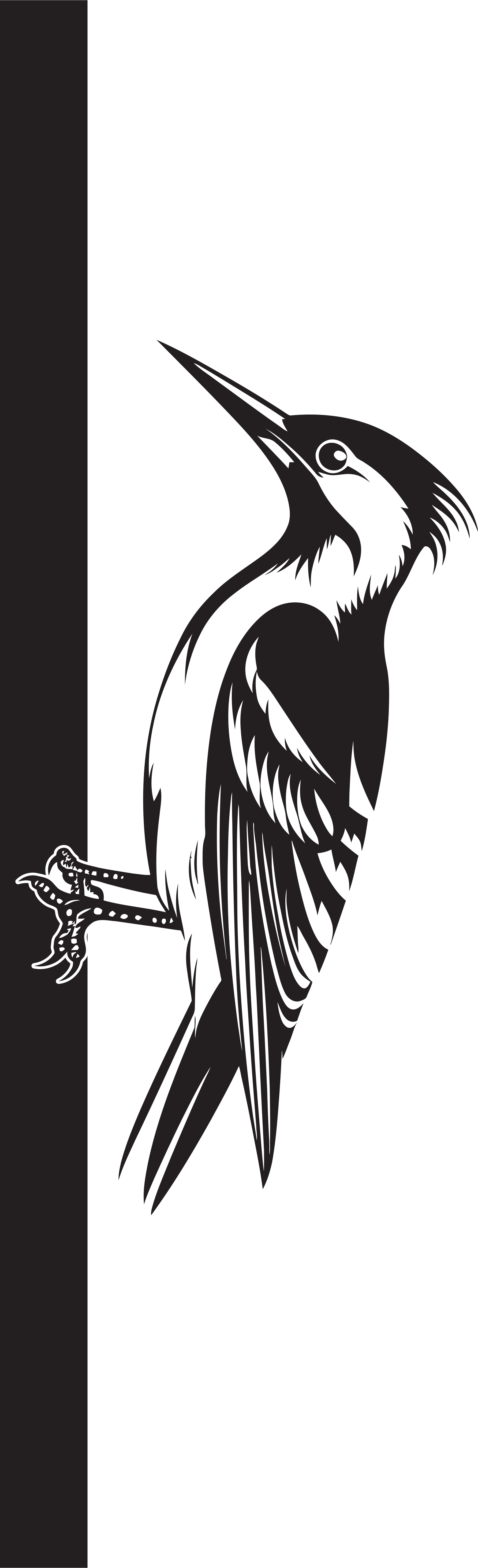 Monocolour woodpecker wall sticker - TenStickers