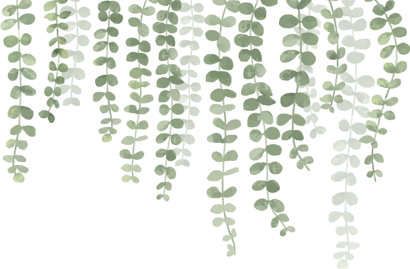 Hængende tynde blade wallsticker - TenStickers