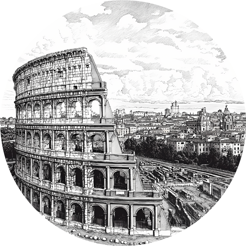 贴纸  墙贴 罗马圈 - TenStickers