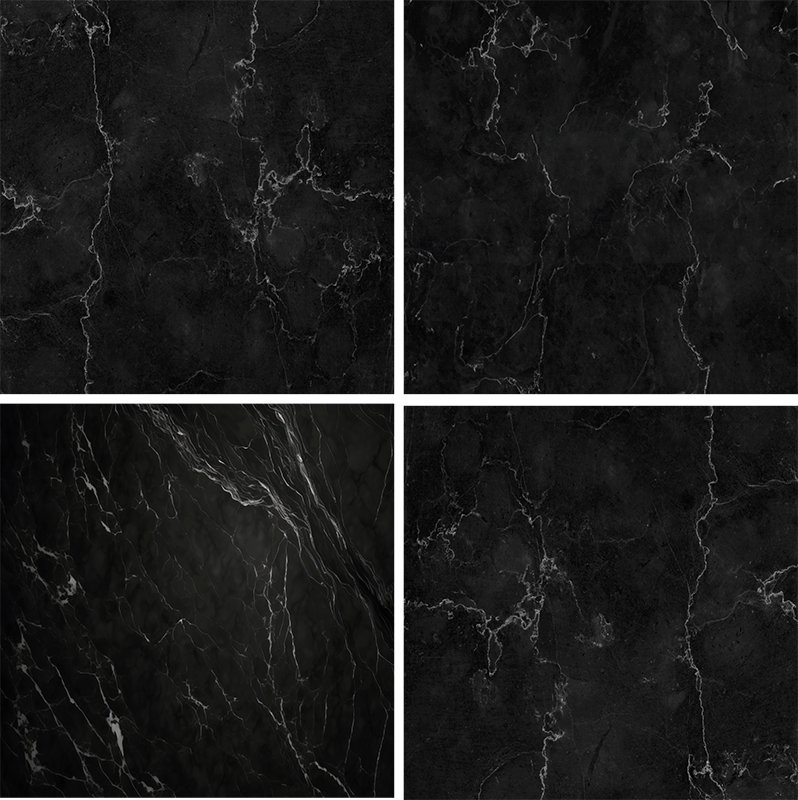 Αυτοκόλλητο μπάνιου μαύρο μάρμαρο - TenStickers