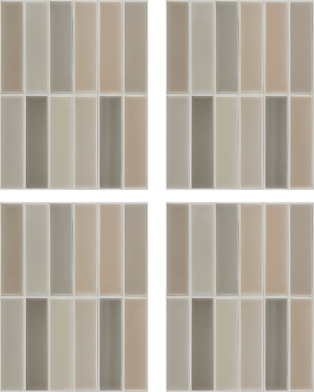 Rectangle motif bathroom wall sticker - TenStickers