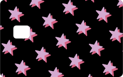 Stars purple credit card sticker - TenStickers