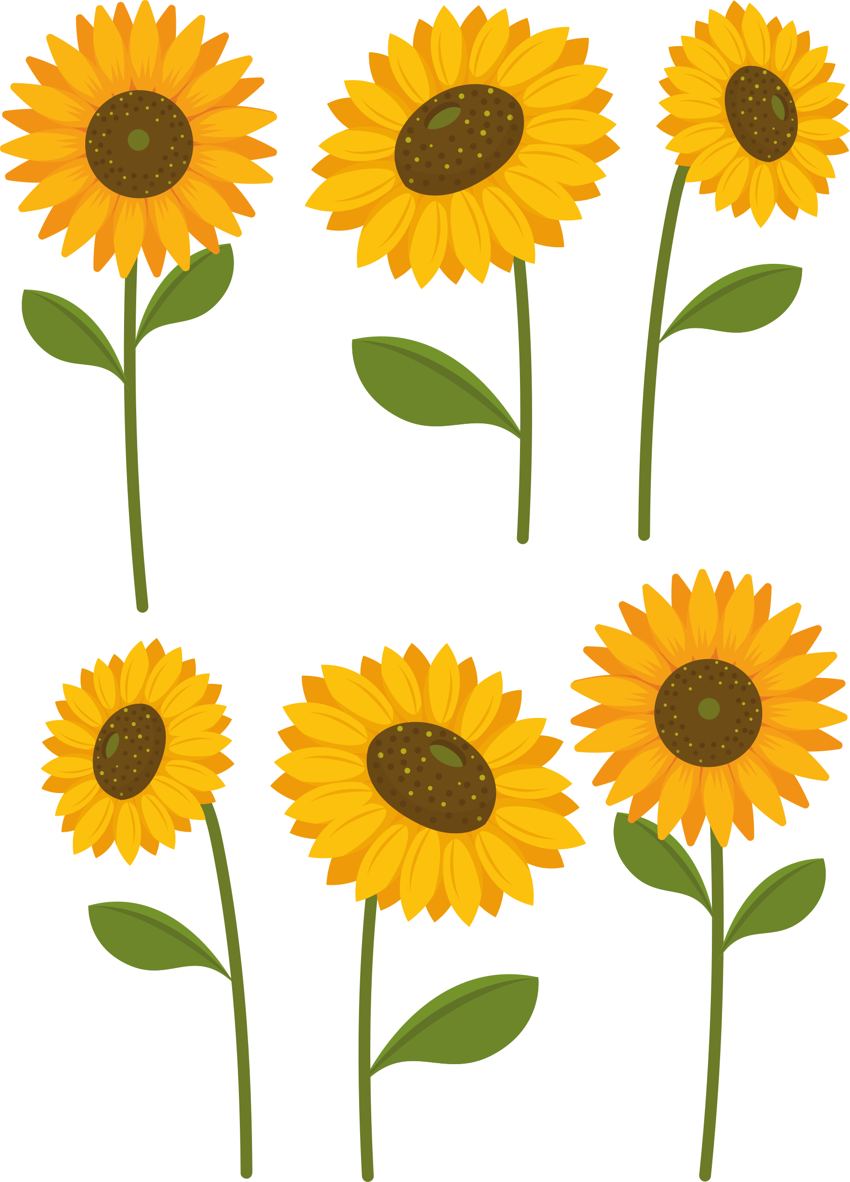 Blije zonnebloemen container sticker - TenStickers