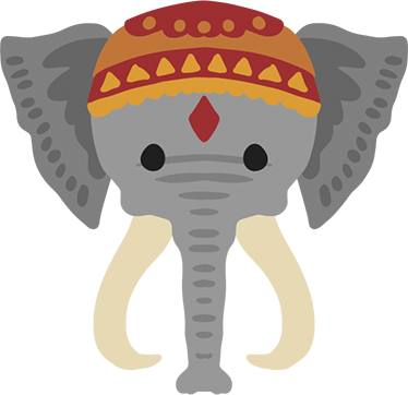 muurdecoratie Indische olifant - TenStickers